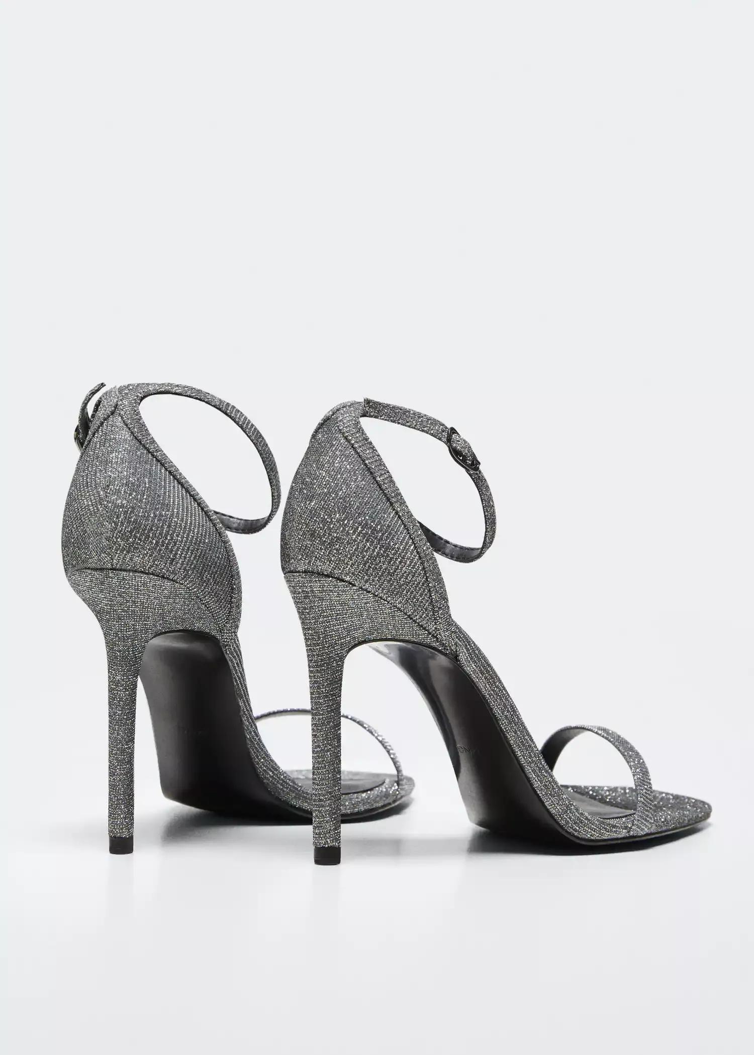 Silver Ankle-Cuff Sandals, , large image number 2