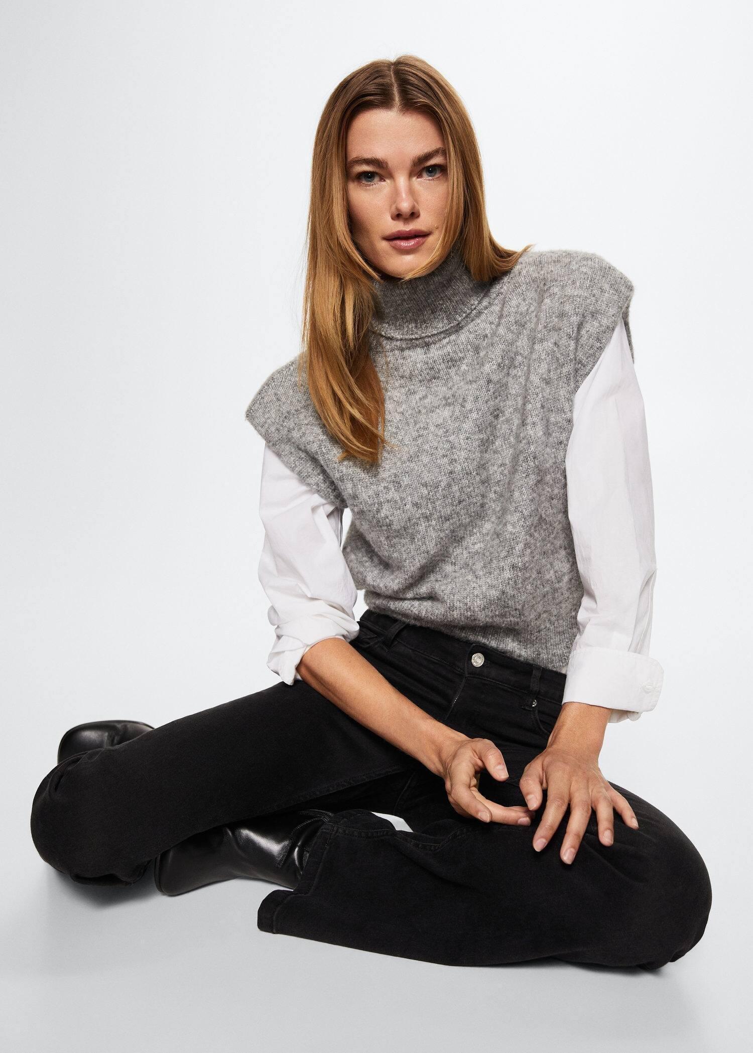Grey Mid-Rise Flared Jeans, , large image number 3