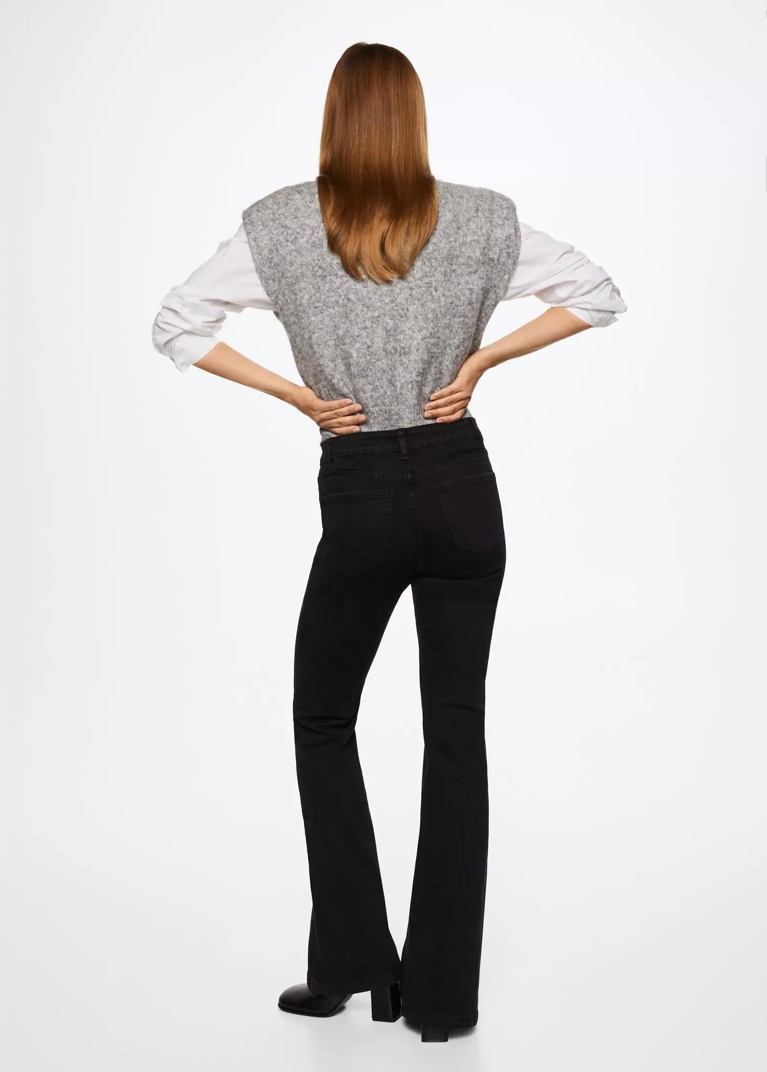 Grey Mid-Rise Flared Jeans, , large image number 6