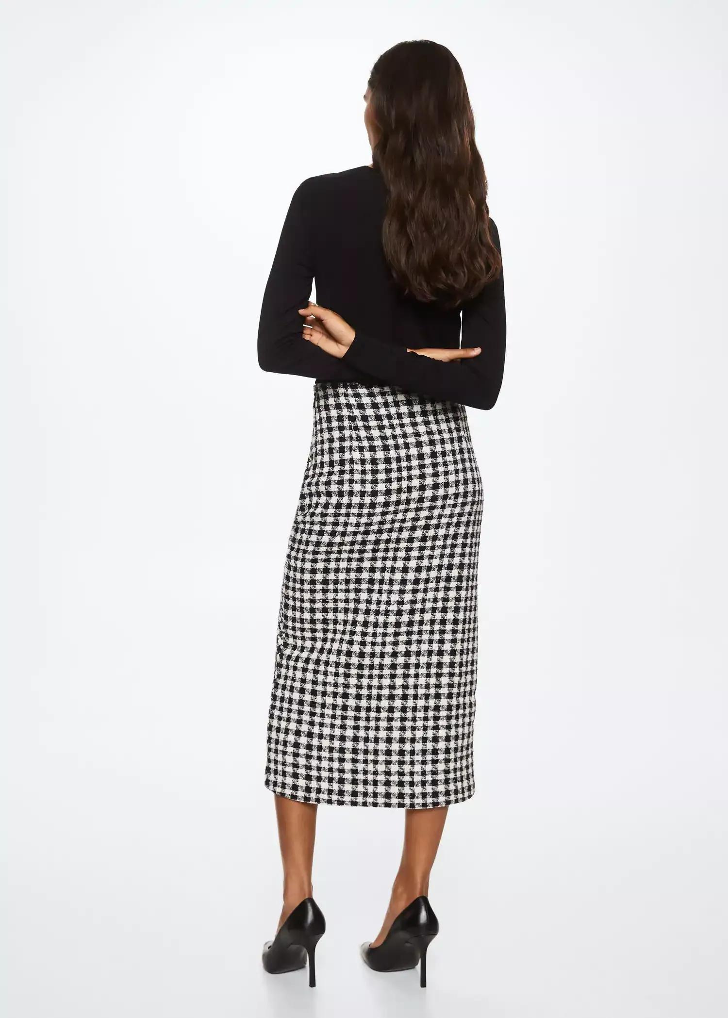 Black Houndstooth Pencil Skirt, , large image number 5
