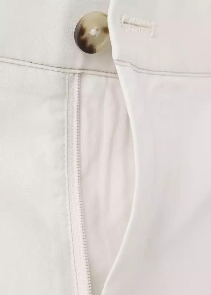 White Cropped Relaxed-Fit Trousers, , large image number 8