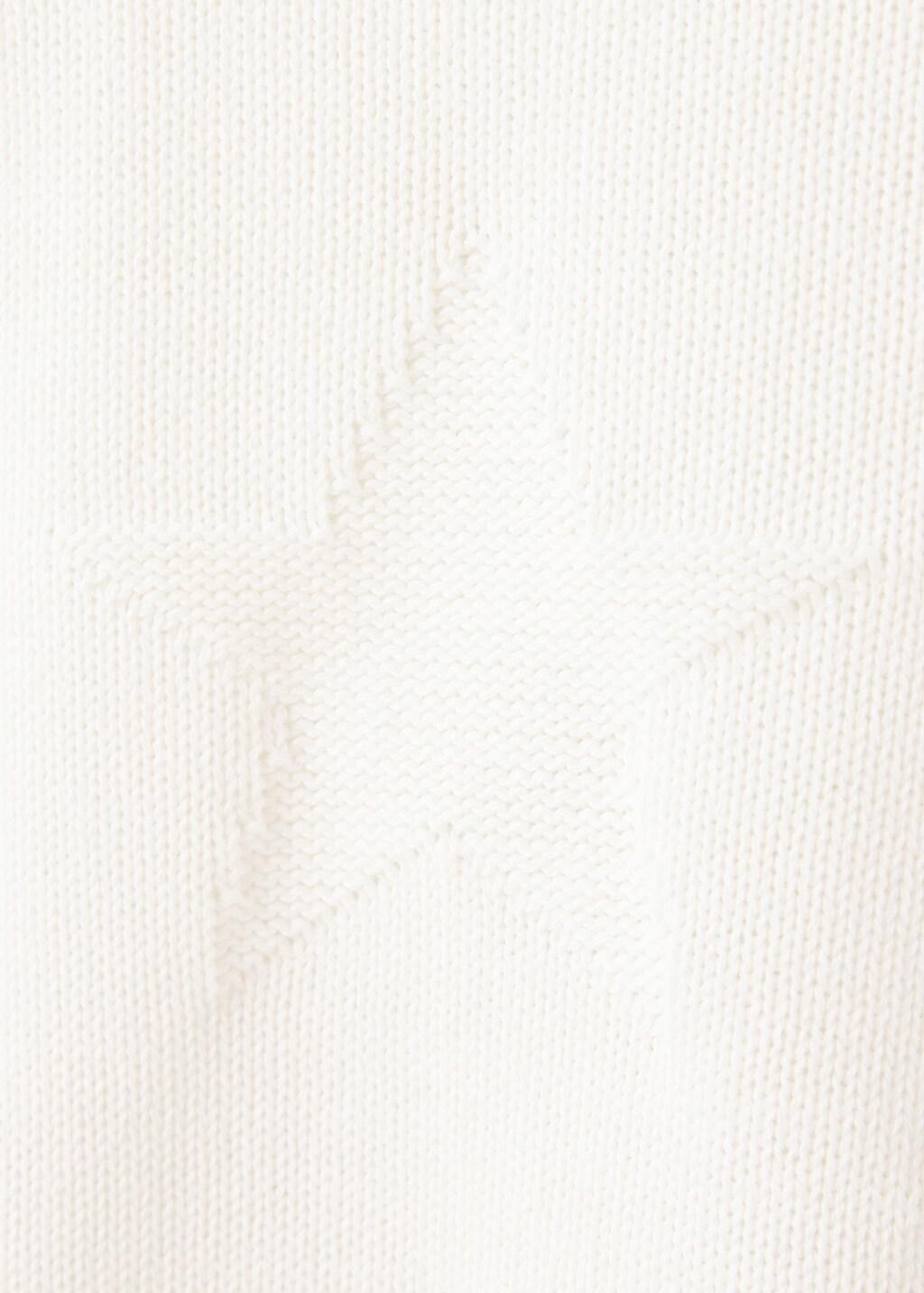 White Stars Knitted Sweater, Baby Girls, Natural White, large image number 1