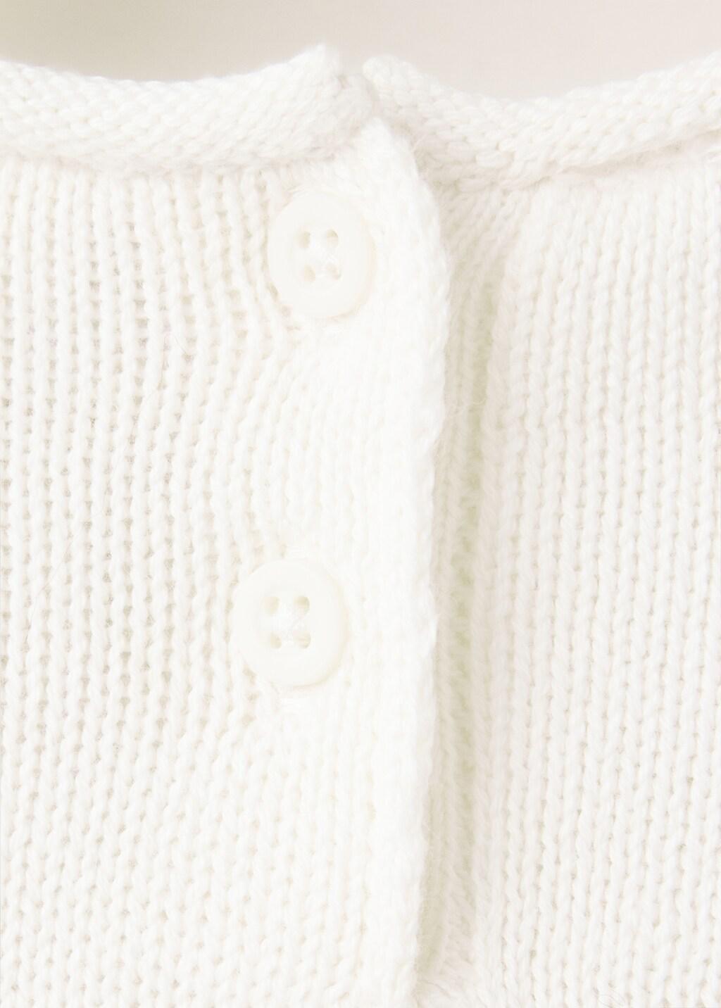 White Stars Knitted Sweater, Baby Girls, Natural White, large image number 3