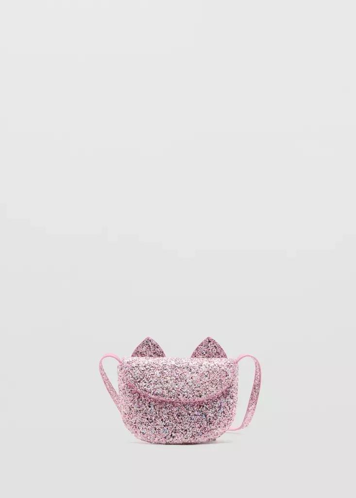 Pink Glitter Cat Purse, Baby Girls, , medium