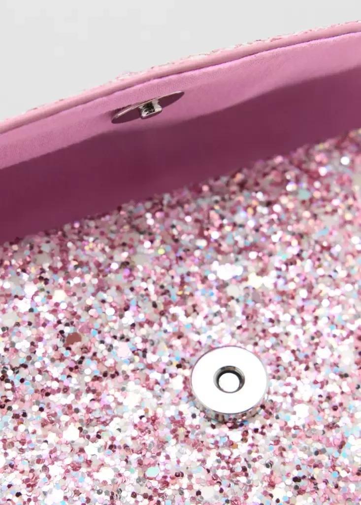 Pink Glitter Cat Purse, Baby Girls, , medium