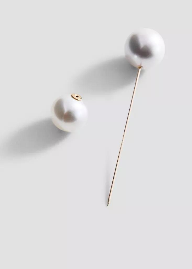 Gold Pearl Brooch, , large image number 2