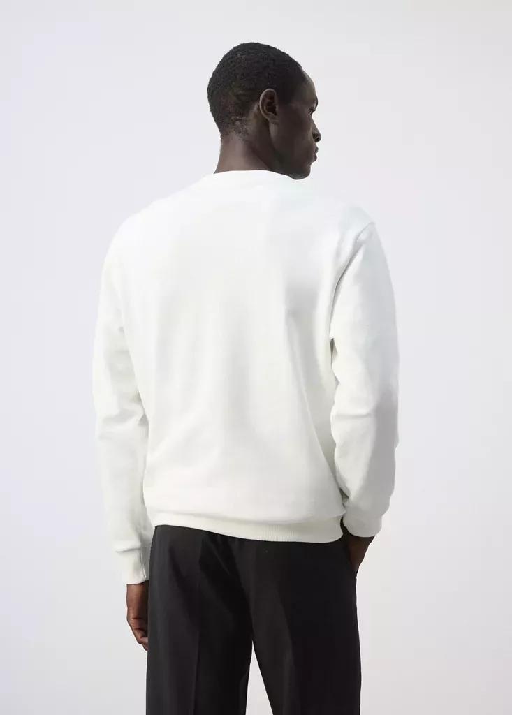 White Printed 100% Cotton Sweatshirt, , large image number 2