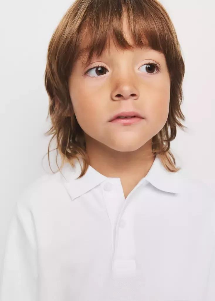 White Long Sleeves Cotton Polo, Baby Boy, , medium