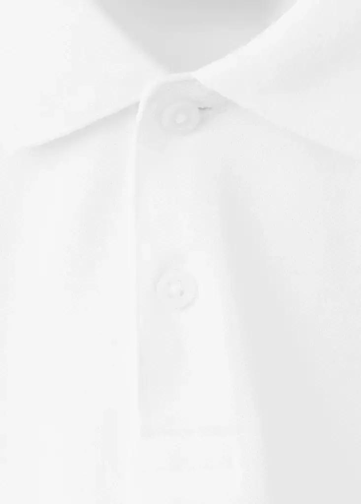 White Long Sleeves Cotton Polo, Baby Boy, , large image number 4