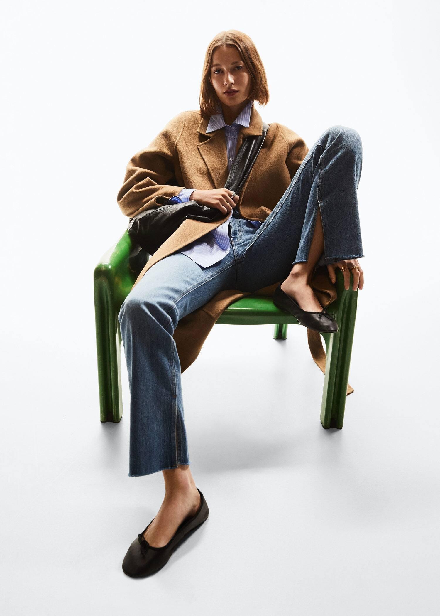 Brown Belt Handmade Coat, , large image number 3