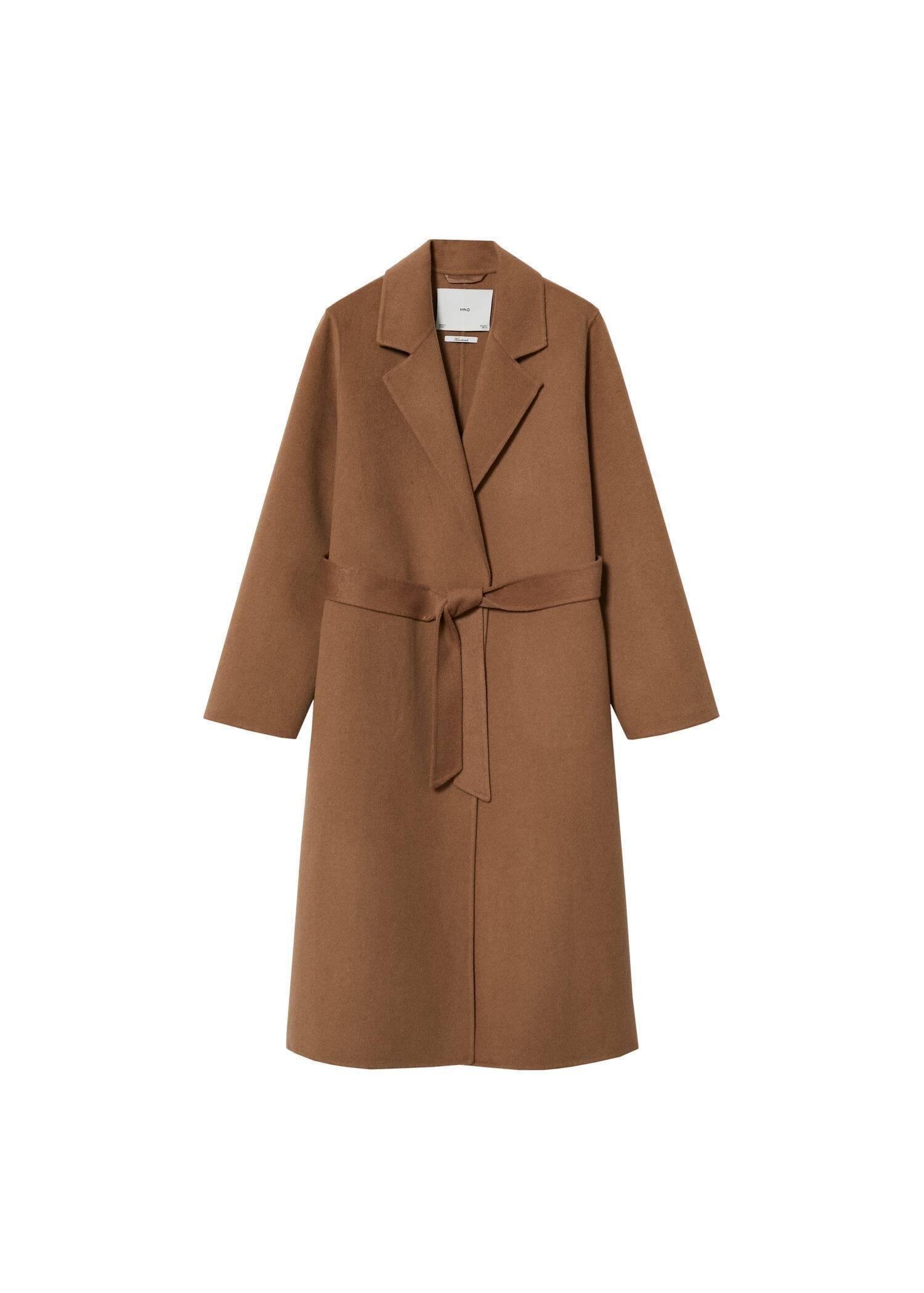 Brown Belt Handmade Coat, , large image number 9