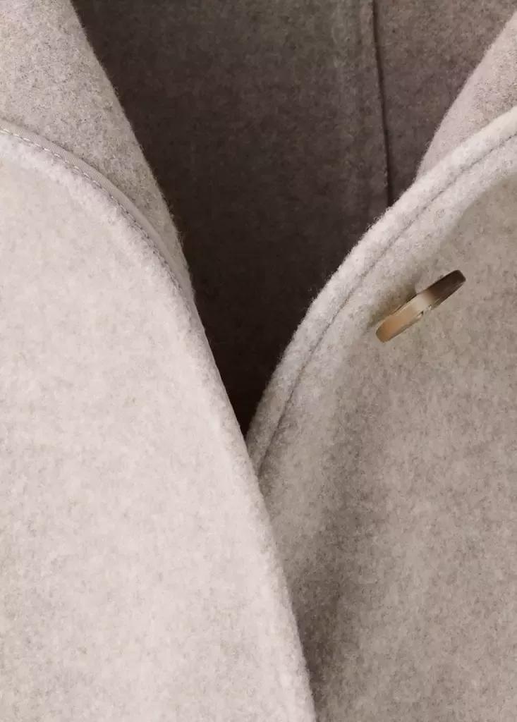 Brown Long Cloth Coat, Kids Girls, Light Pastel Brown, large image number 4
