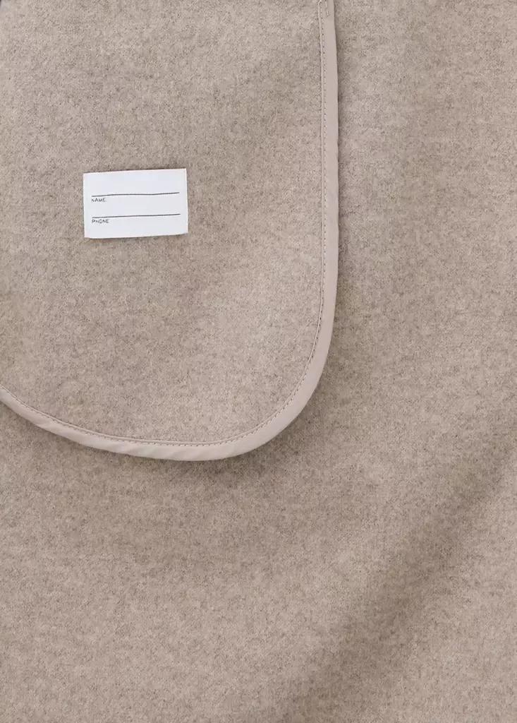 Brown Long Cloth Coat, Kids Girls, Light Pastel Brown, large image number 5