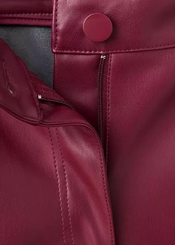 Red Faux-Leather Flared Trousers, Red, large image number 7