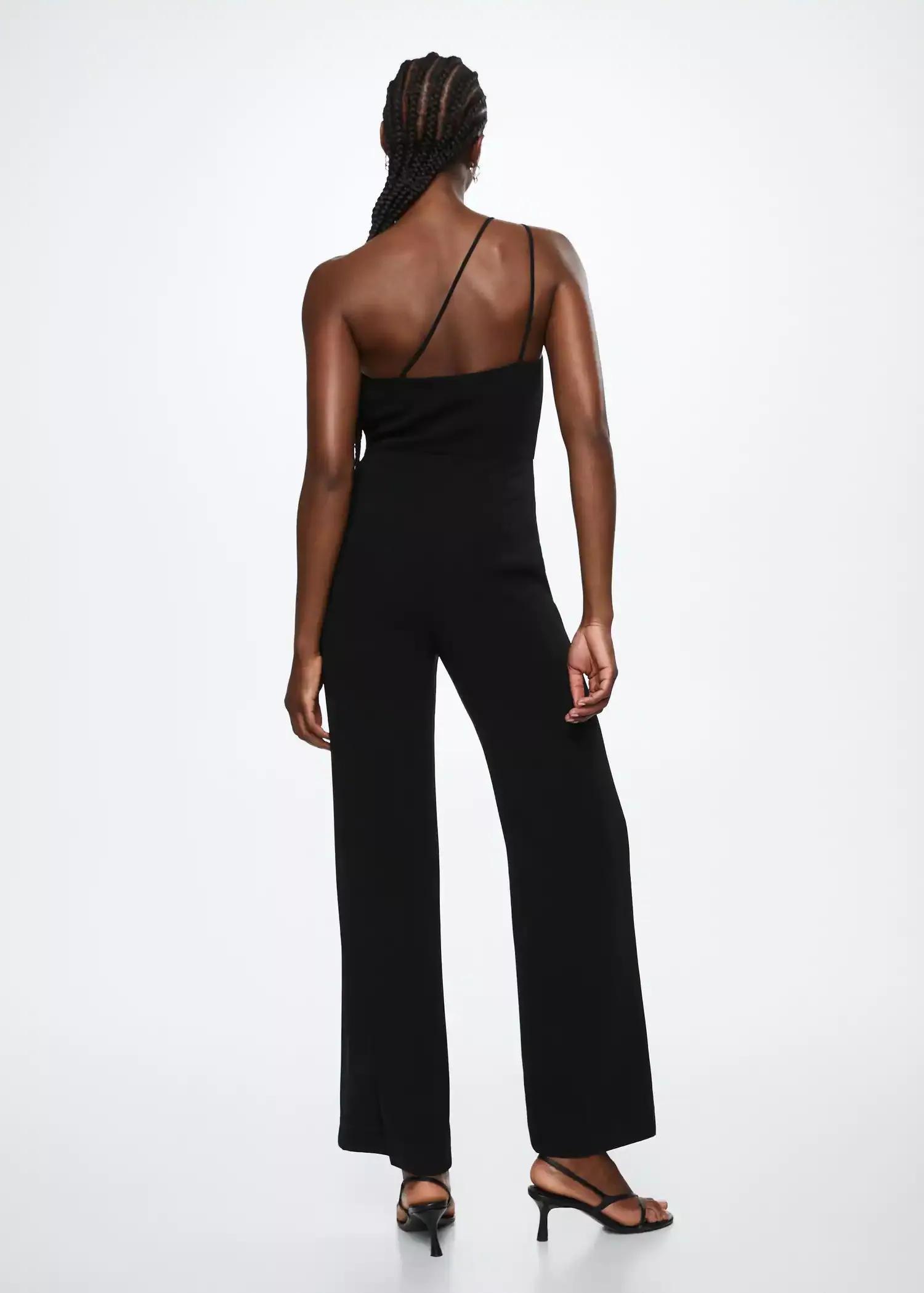 Black Asymmetric Long Jumpsuit, , large image number 7