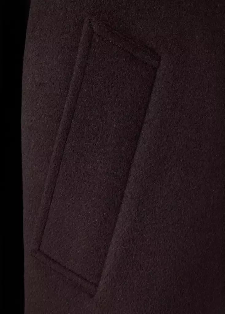 Brown Wool Bomber Jacket, Dark Brown, large image number 7