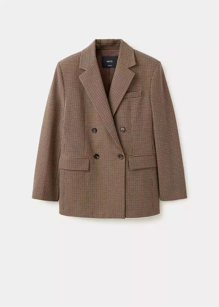 Brown Check-Print Jacket, Medium Brown, large image number 4