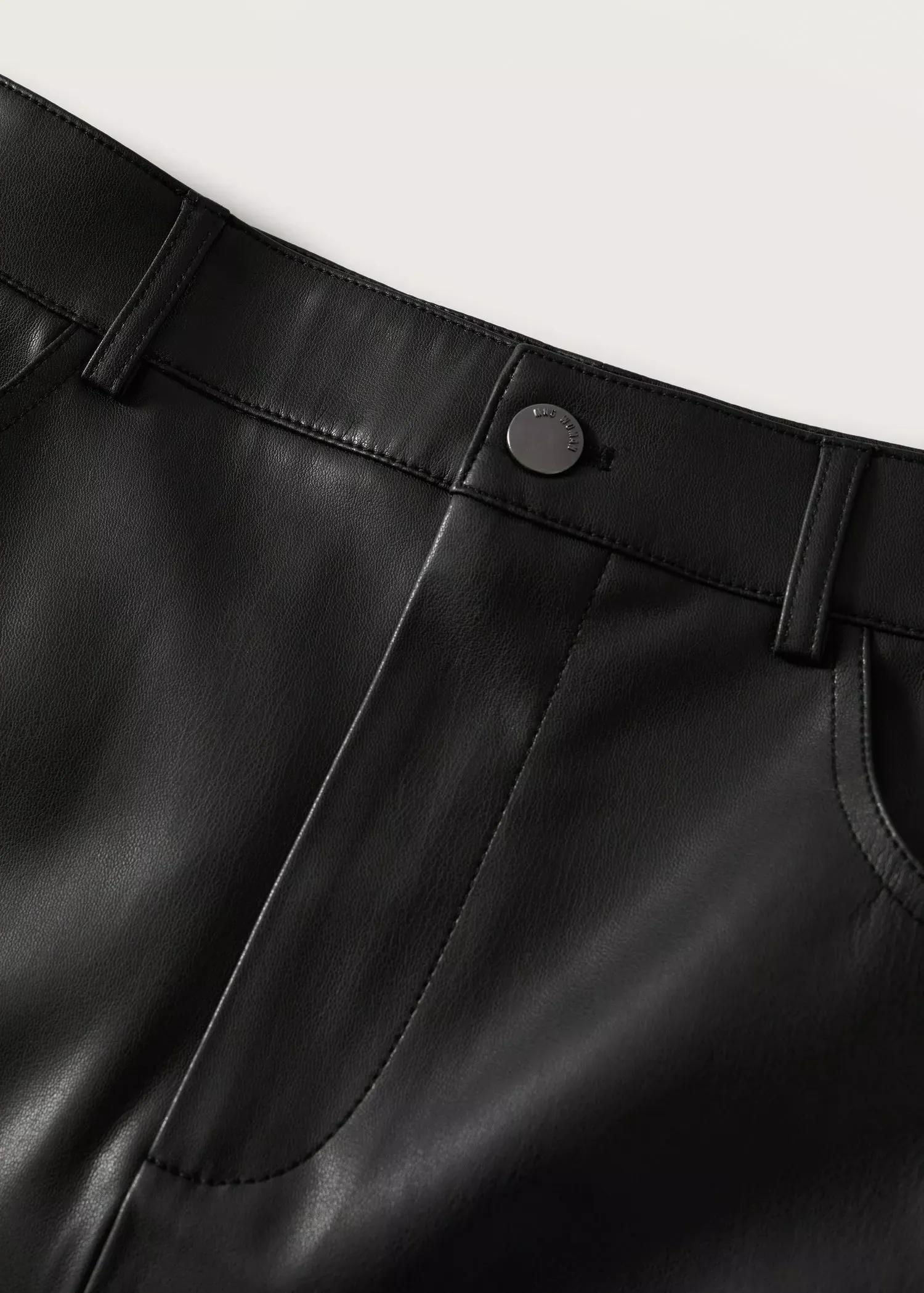 Black Skin Effect Mini Skirt, , large image number 3