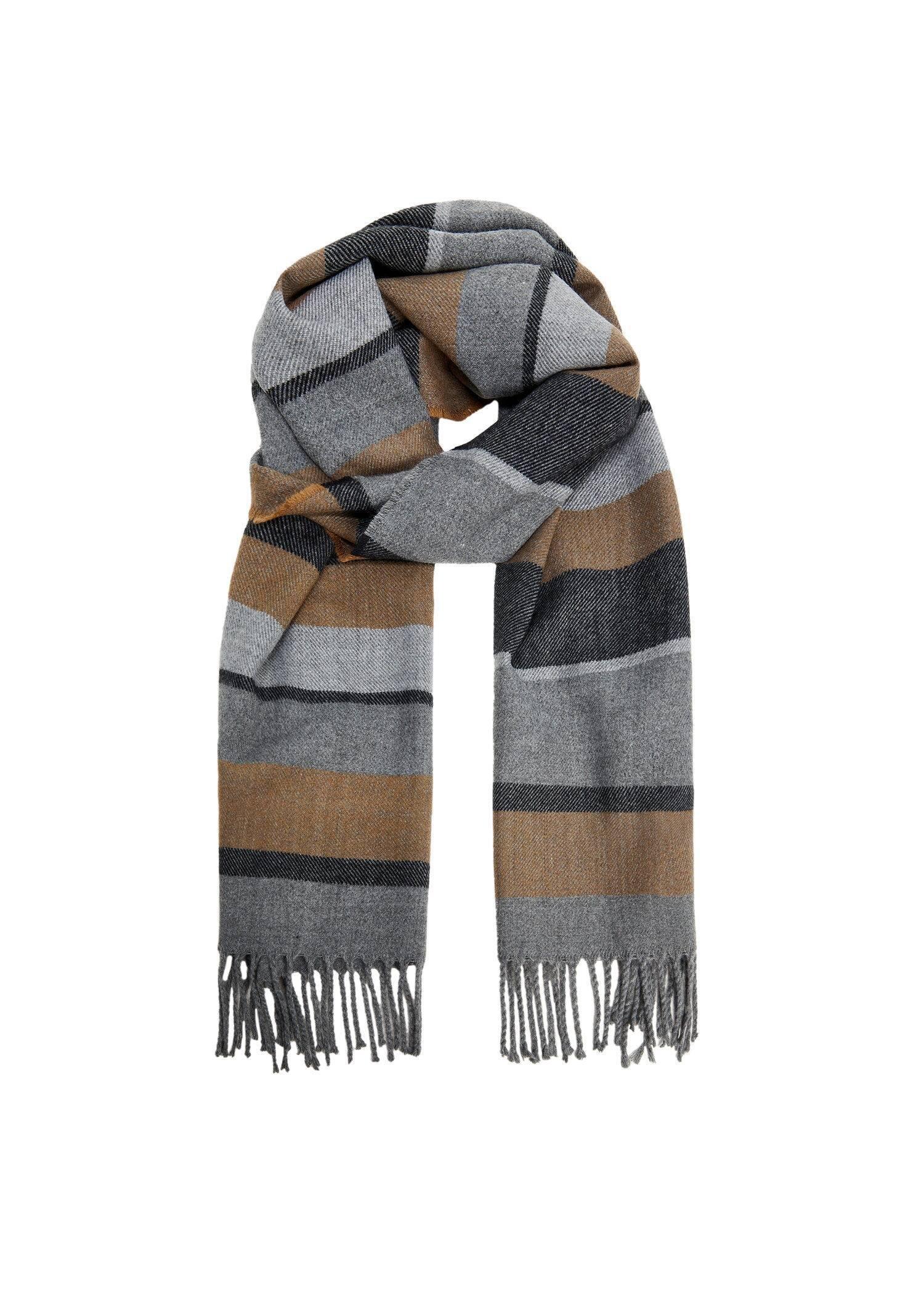 Grey Striped Scarf, , large image number 0
