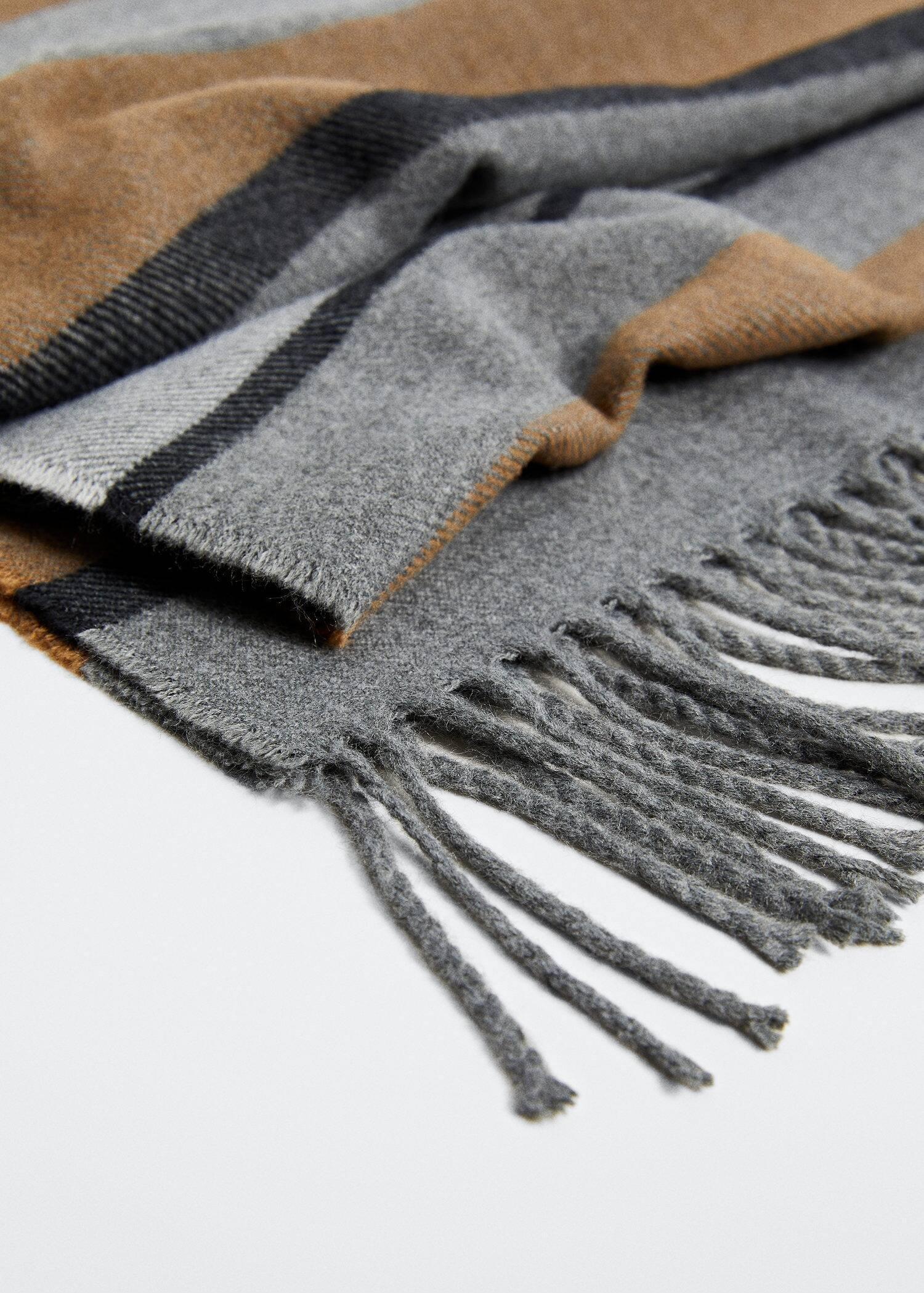 Grey Striped Scarf, , large image number 3