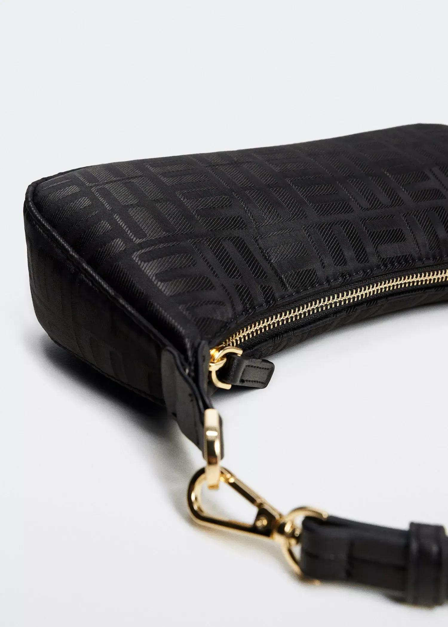 Black Logo Textured Bag, , large image number 2
