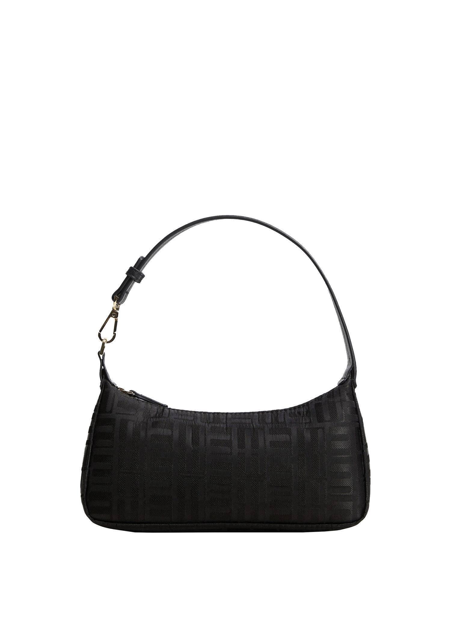Black Logo Textured Bag, , large image number 3
