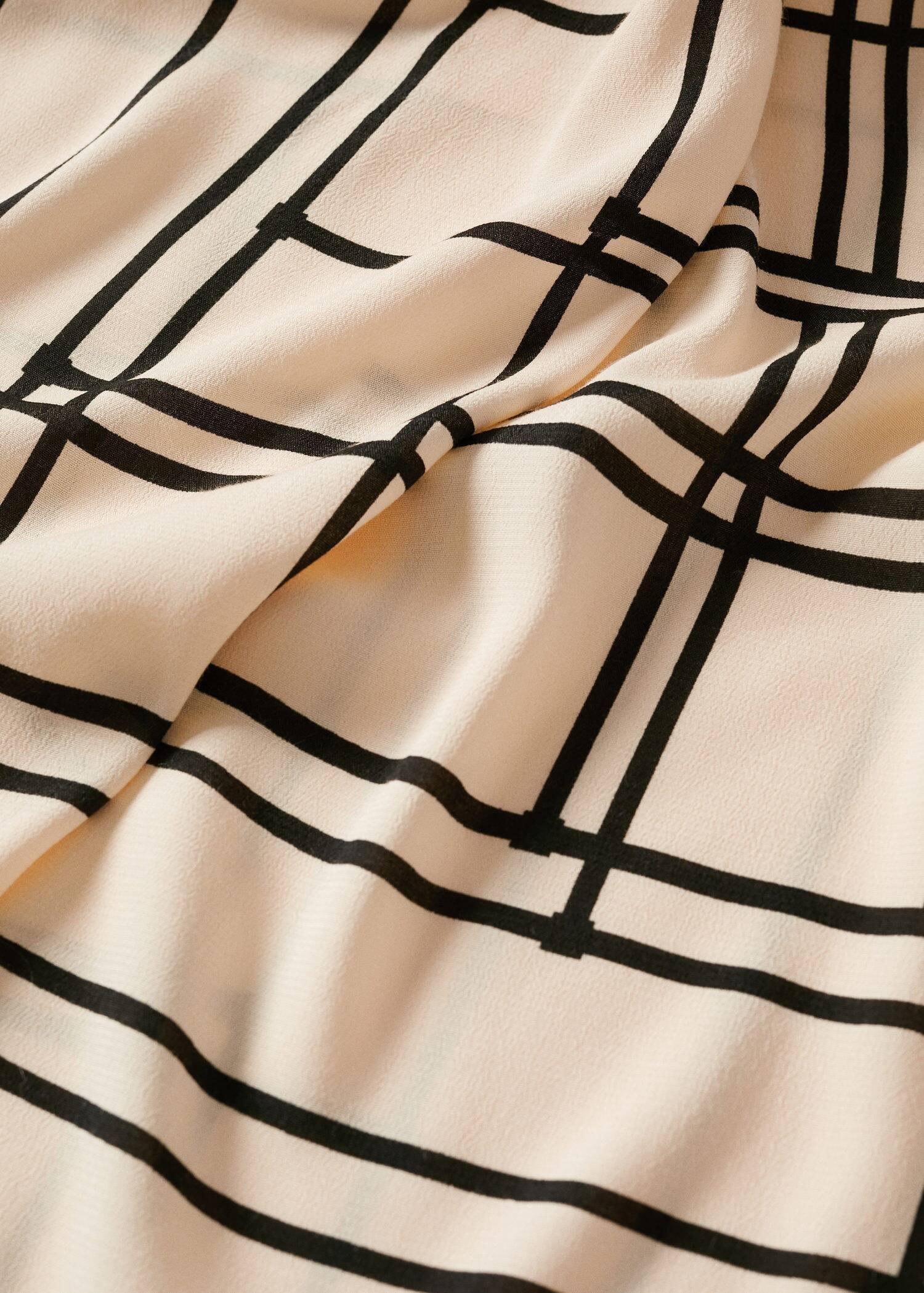 Light Beige Geometric-Print Blouse, , large image number 3