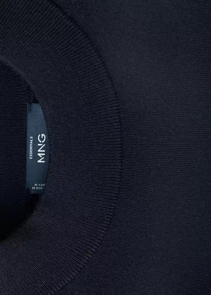 Navy Merino Wool Roll-Neck Jumper, Navy, large image number 6