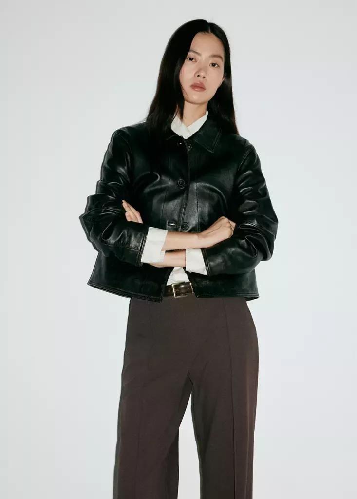 Brown Flared Trousers With Seams, Medium Brown, large image number 3