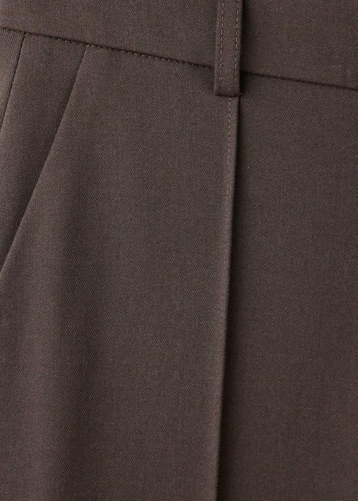 Brown Flared Trousers With Seams, Medium Brown, large image number 5