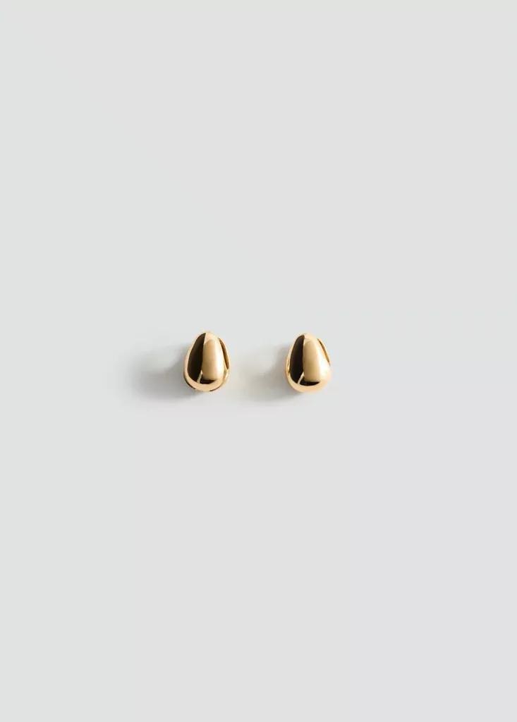 Gold Drop Earrings, Gold, large image number 0