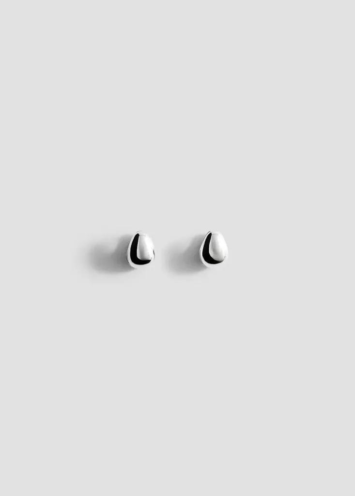 Silver Drop Earrings, Silver, medium