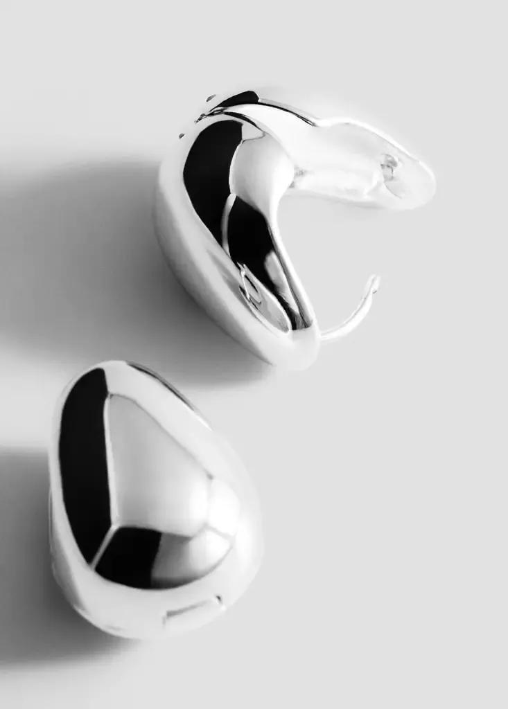 Silver Drop Earrings, Silver, large image number 2