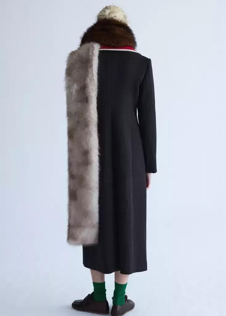 Grey Tailored Wool Coat, Grey, large image number 2