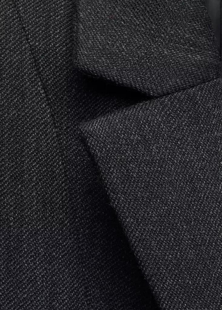 Grey Tailored Wool Coat, Grey, large image number 6