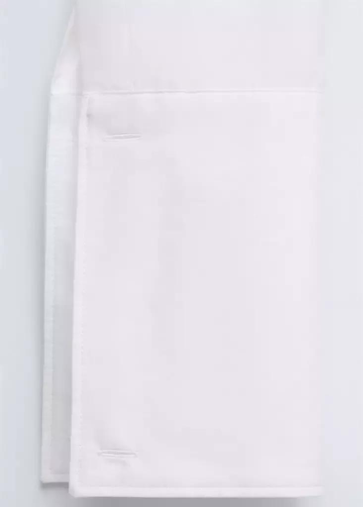 White Fitted Cut Shirt, White, large image number 6