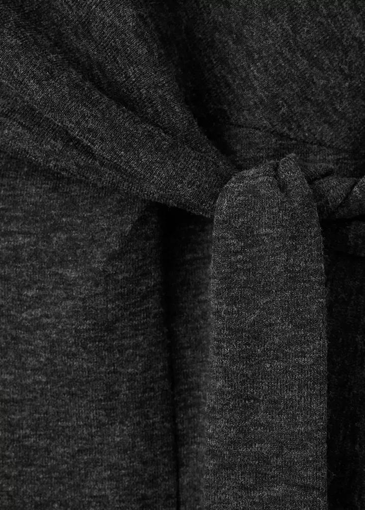 Grey Knot Knitted Dress, Charcoal, large image number 5