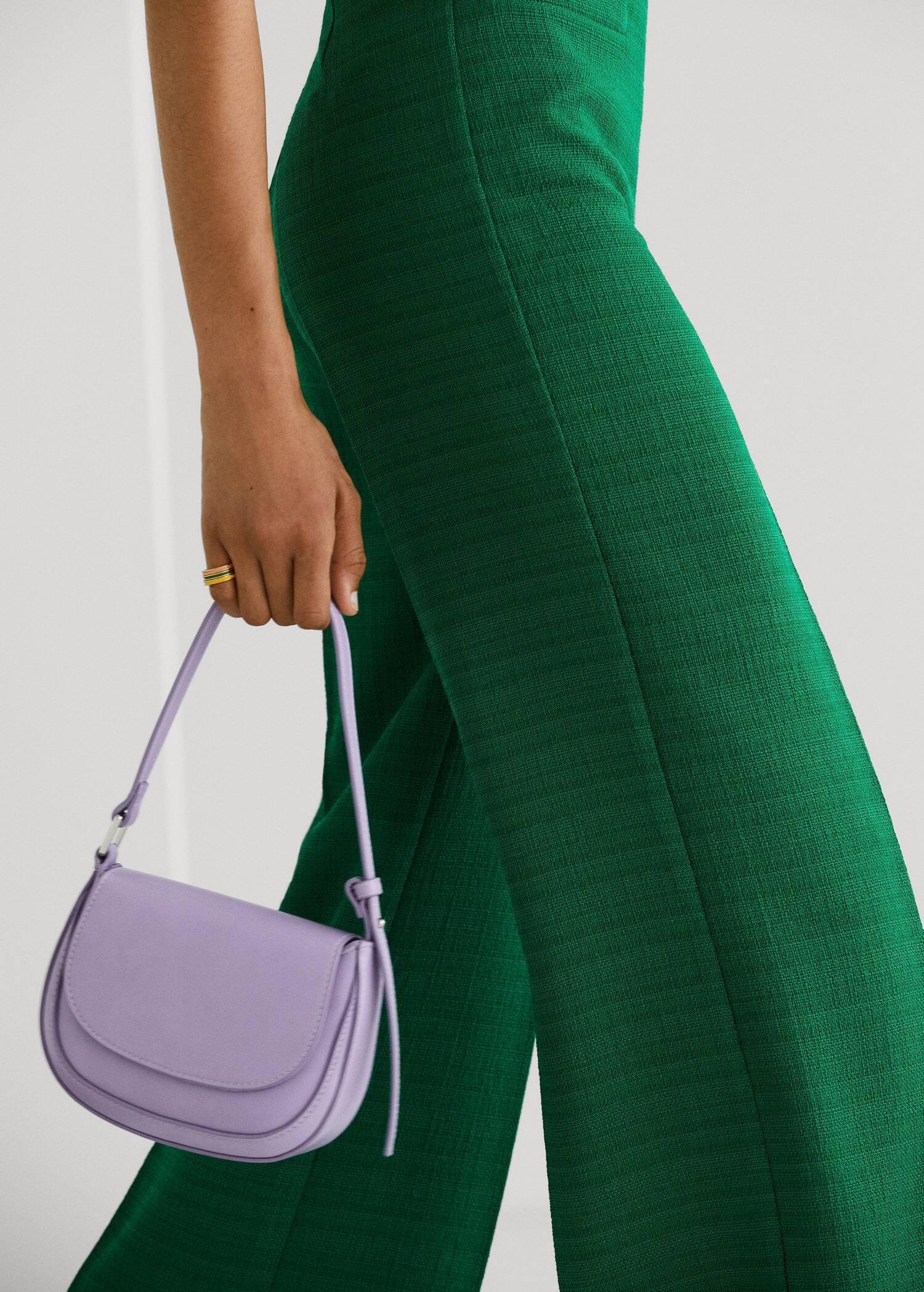 lt-pastel purple Baguette bag with flap, , large image number 4