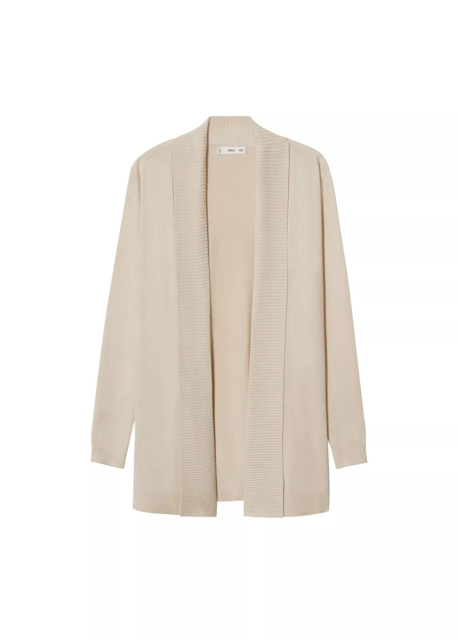 lt pastel grey Fine-knit cardigan, , large image number 2