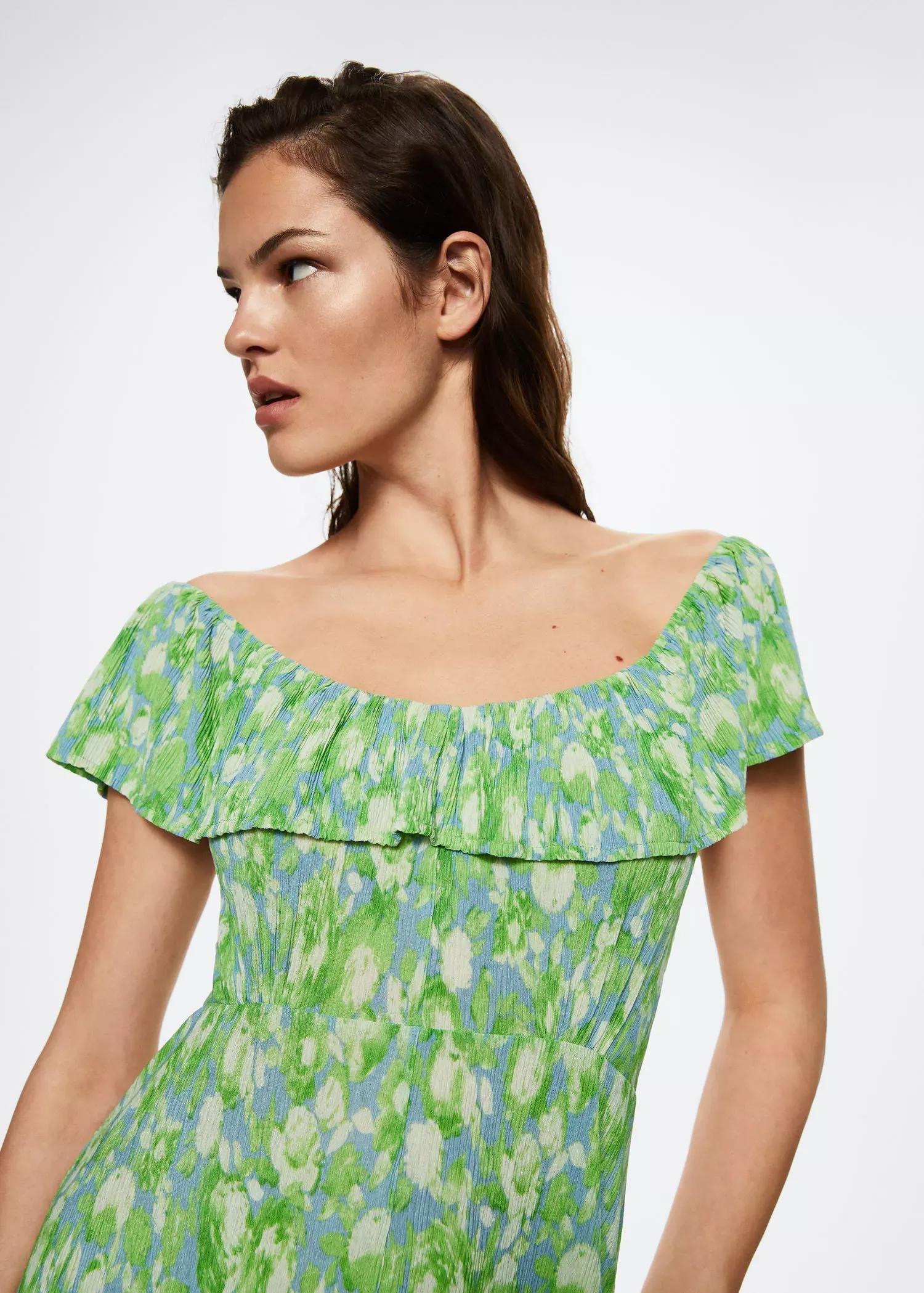 medium blue Floral print dress, , large image number 2