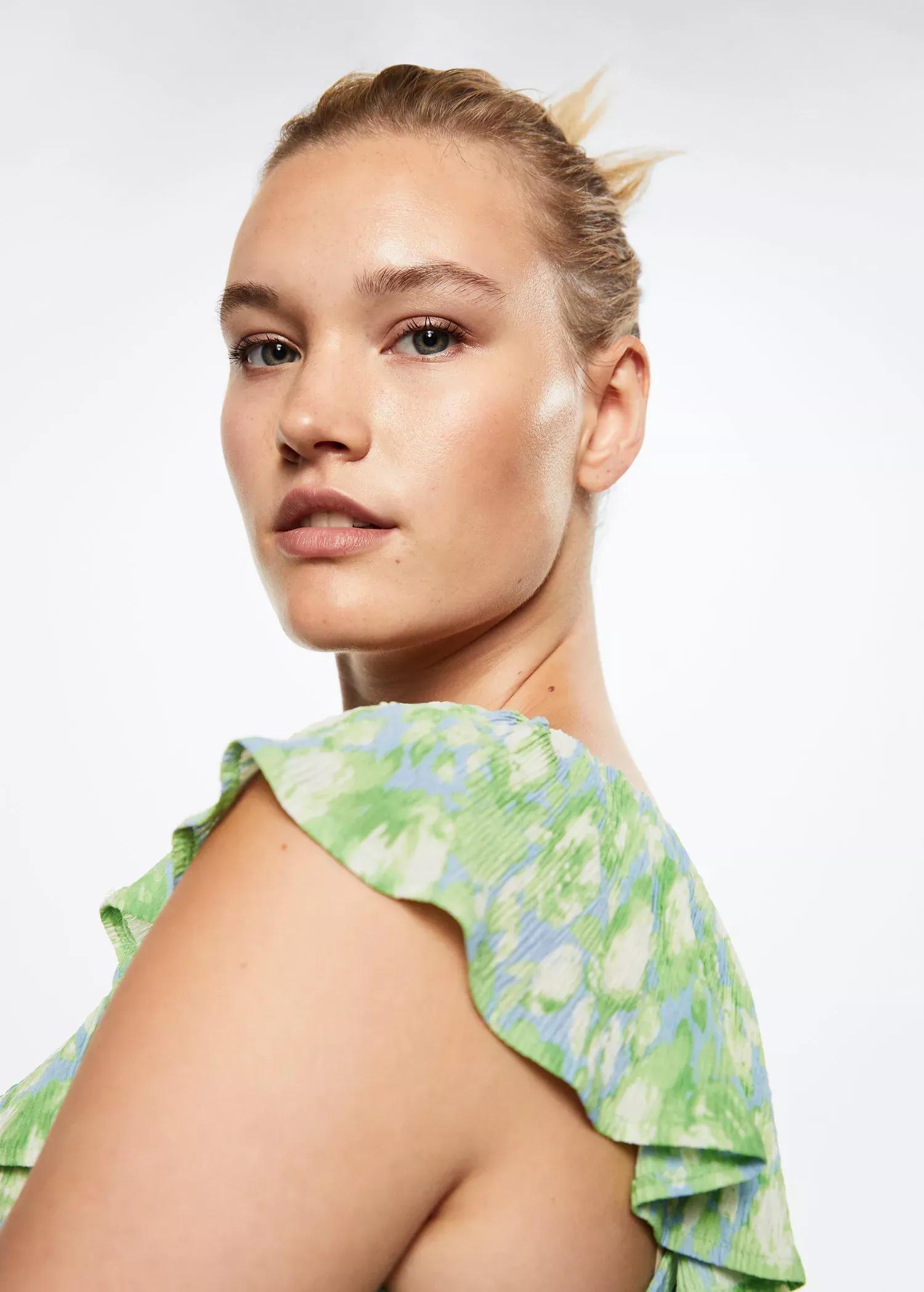 medium blue Floral print dress, , large image number 5