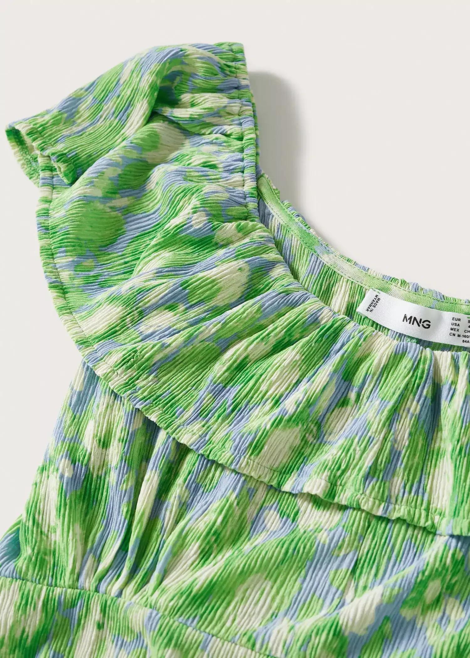 medium blue Floral print dress, , large image number 6