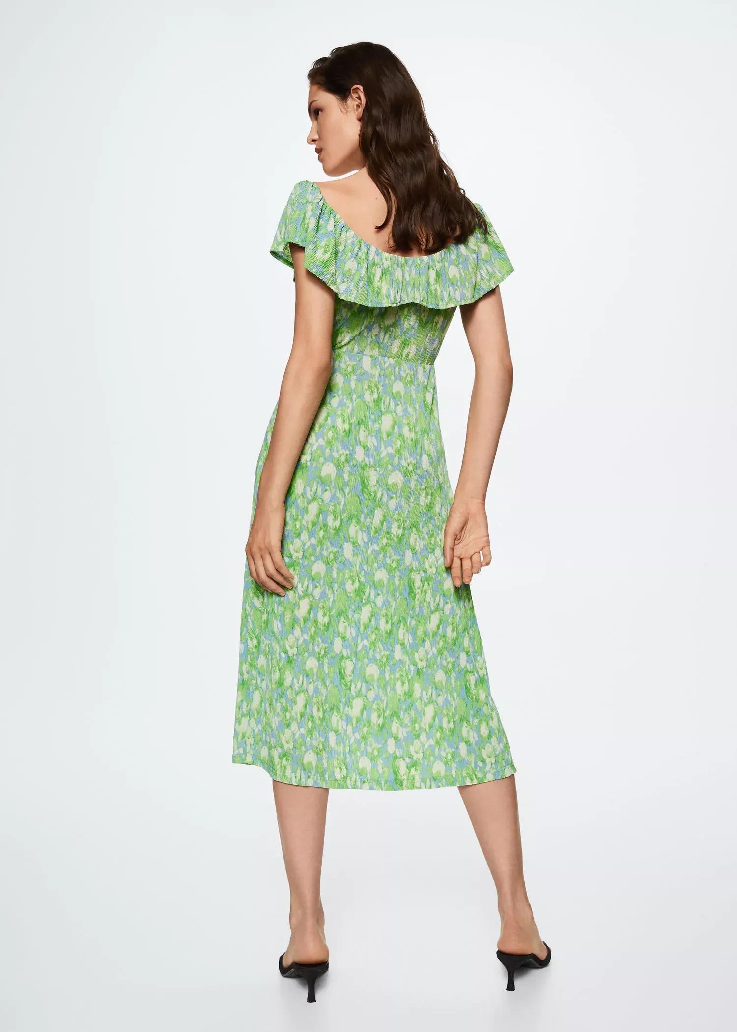 medium blue Floral print dress, , large image number 7