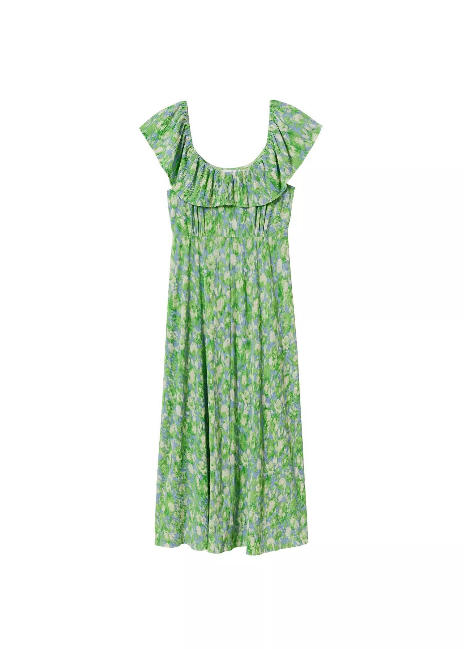 medium blue Floral print dress, , large image number 8