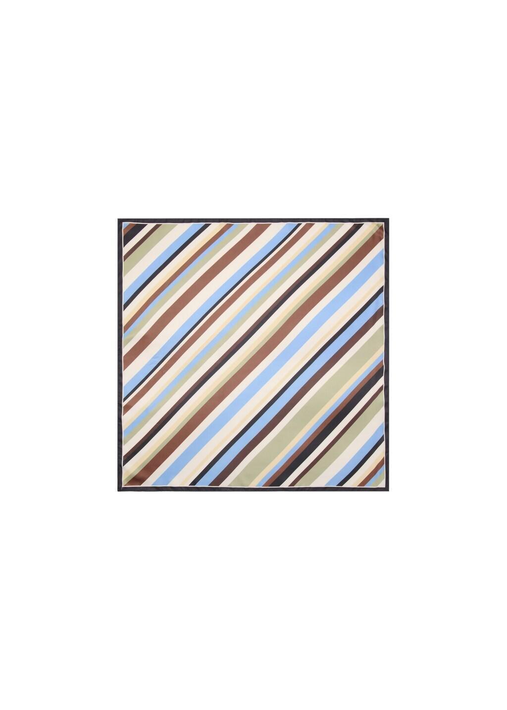 Green Check Printed Scarf, 0201_43, large image number 2