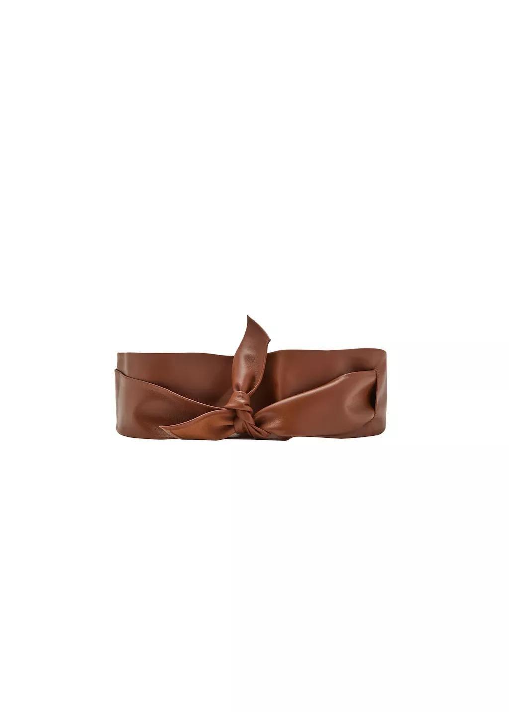 Brown Leather Obi Belt, 0201_30, large image number 3
