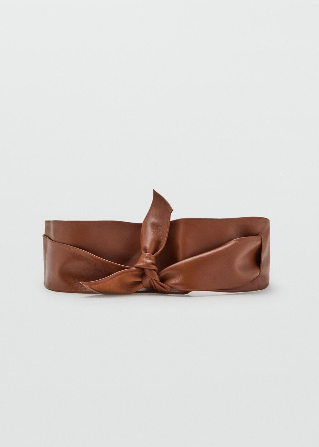 Brown Leather Obi Belt, 0201_30, large image number 4
