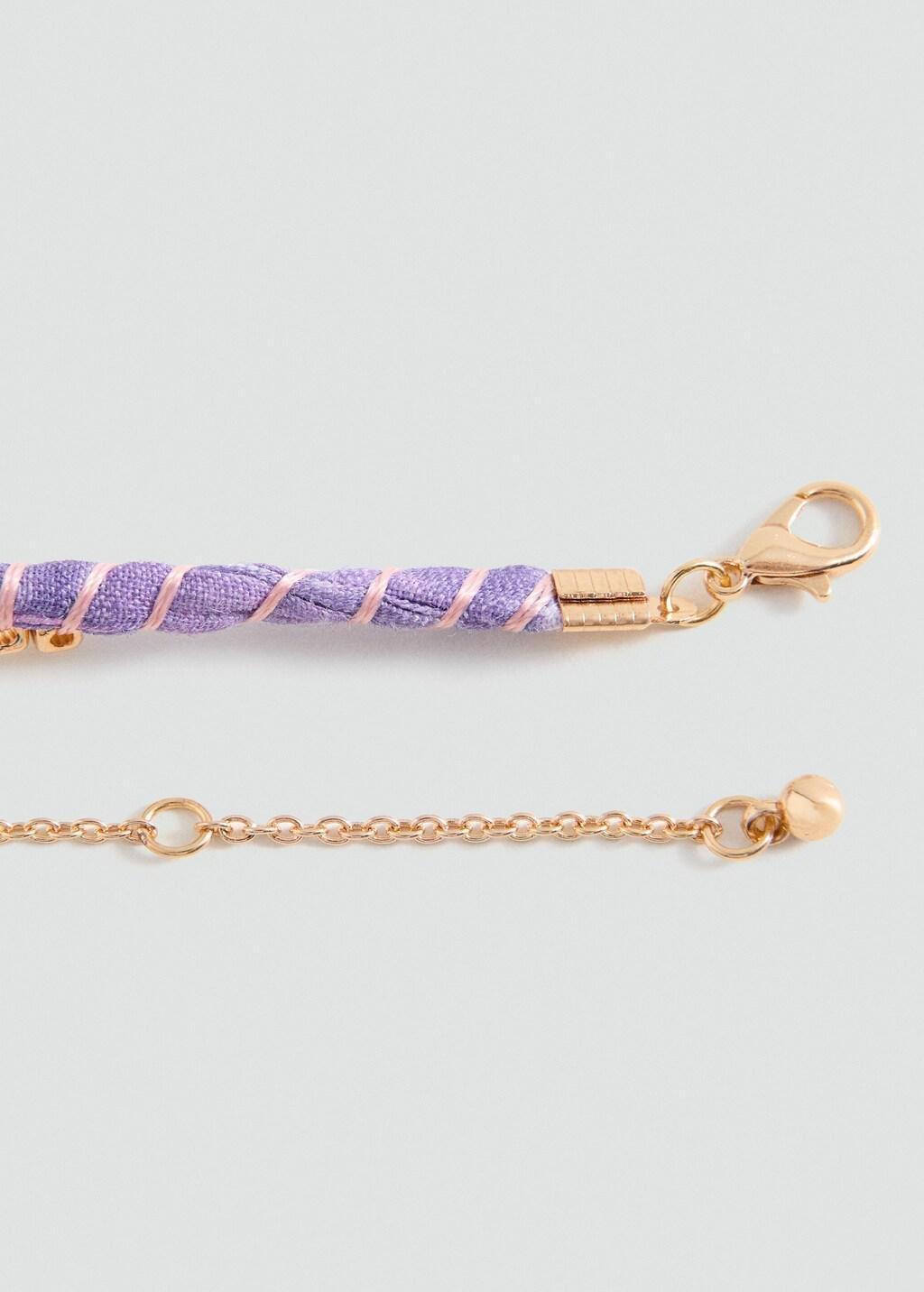 Purple Pendant Necklace With Charms, Kids Girls, Light-Pastel Purple, large image number 1