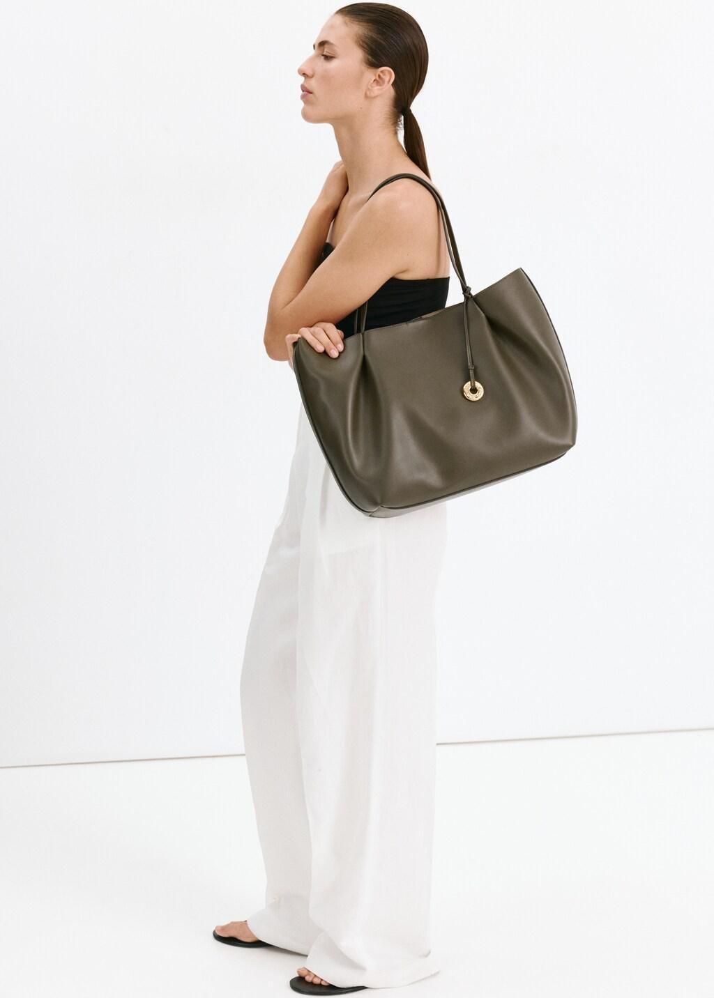 Khaki Large Shopper Bag, Beige - Khaki, large image number 0