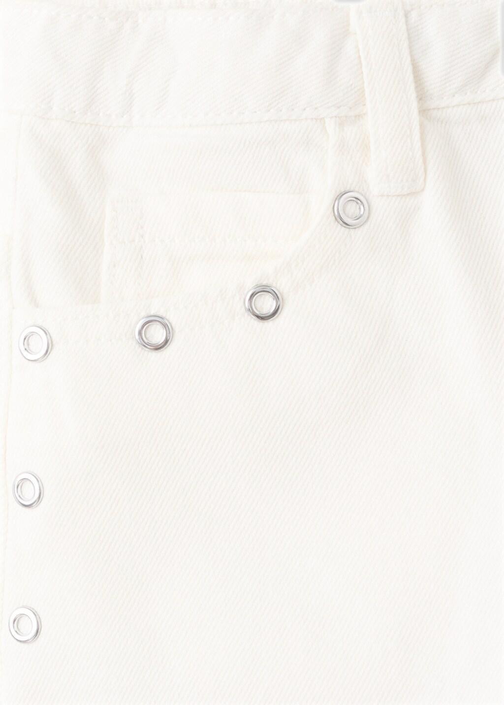White Eyelet Shorts, Kids Girls, White, medium
